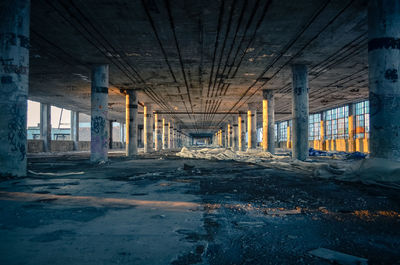 Interior of abandoned building