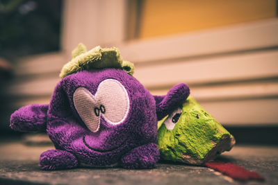 Close-up of stuffed toy on table