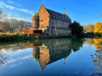 Reflection of building in lake
