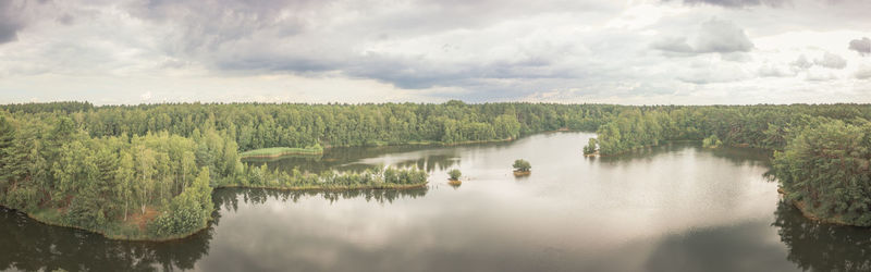 Panoramic view of lake against sky