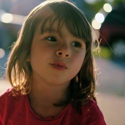 Close-up portrait of cute girl