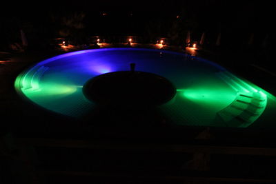 View of illuminated lights at night