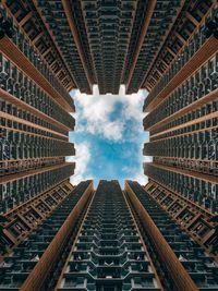 Low angle view of buildings against sky