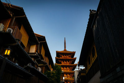 Low angle view of buildings against sky