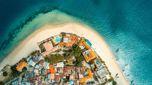 Aerial view of zanzibar island