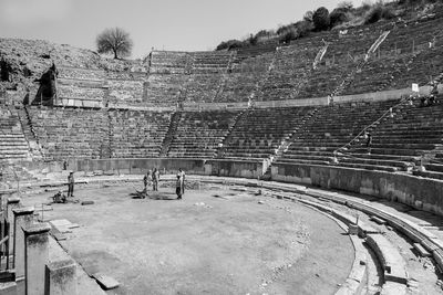 High angle view of  theatre of ephesus