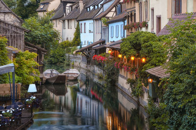 View of buildings along canal