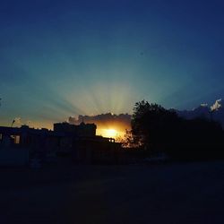 Scenic view of landscape at sunset