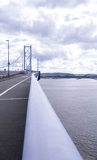 Surface level of road against sky