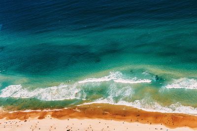 High angle view of beach