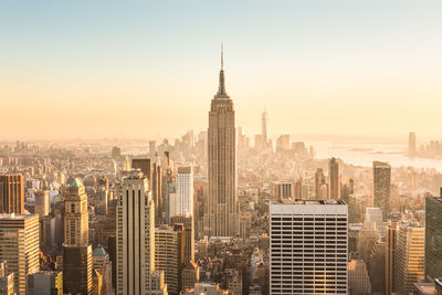 Aerial view of buildings in city