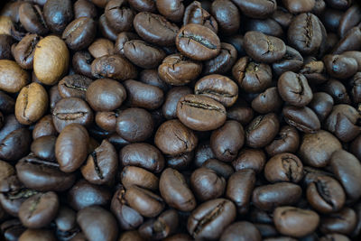 Full frame shot of coffee beans