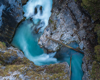 Scenic view of waterfall