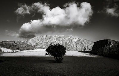 View of snow covered mountain against sky