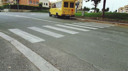 Road marking on road