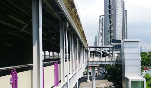 Modern buildings against sky in city