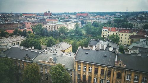 High angle view of a city