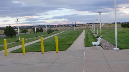 View of park against cloudy sky