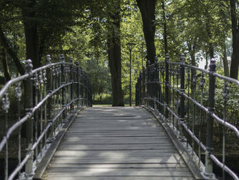 View over a bridge in a park