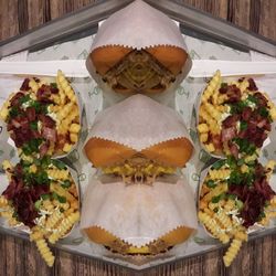 Directly above shot of food on table