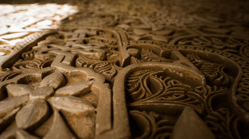 Close up of carvings
