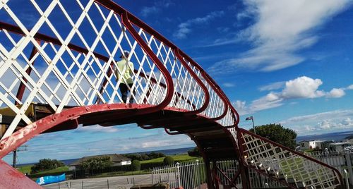 Low angle view of bridge against sky