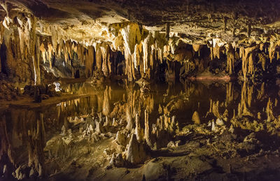 Reflection of rock in water