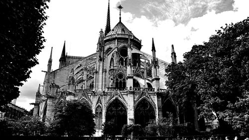 Low angle view of church against sky