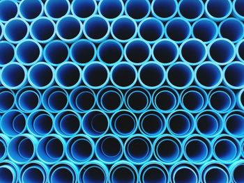 Full frame shot of blue pipes