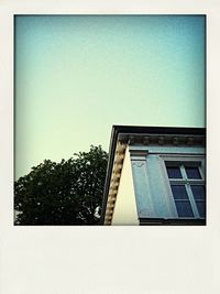 Low angle view of building against clear sky