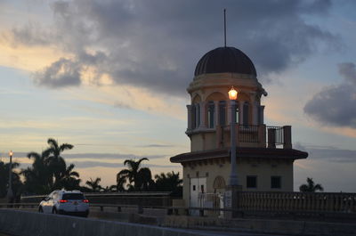 View of building at sunset