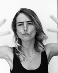 Portrait of beautiful young woman