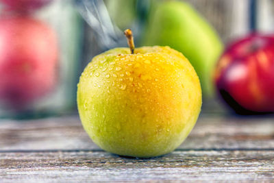 Close-up of fruits on table