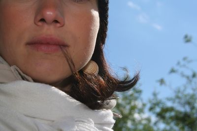 Close-up portrait of woman