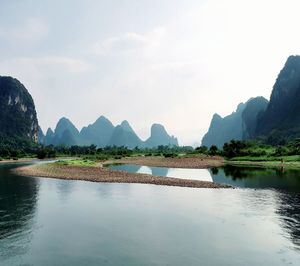 Rolling hills of guilin in china.