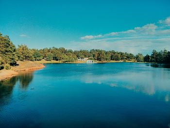 Scenic view of calm lake