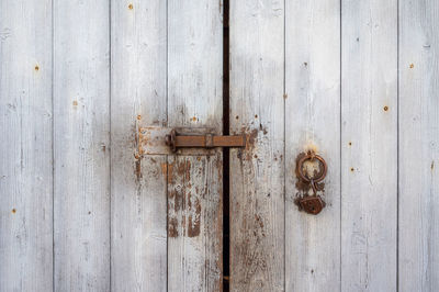 Close-up of closed door