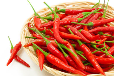 Close-up of red chili peppers