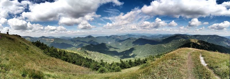 Panoramic view of landscape against sky