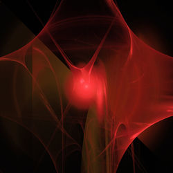 Abstract image of light painting against black background