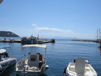 Boats in harbor