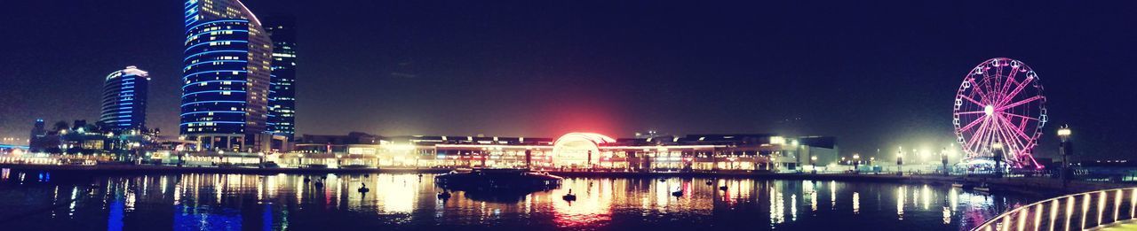 ILLUMINATED BUILDING AT NIGHT