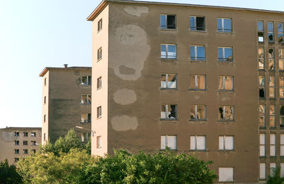 Exterior of residential building against sky