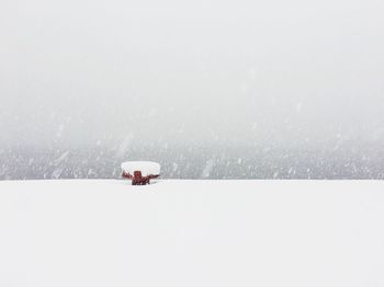 Snow on field