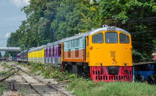 Train on railroad track