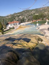 Scenic view of landscape against clear sky