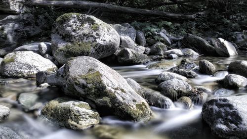 River flowing through rocks