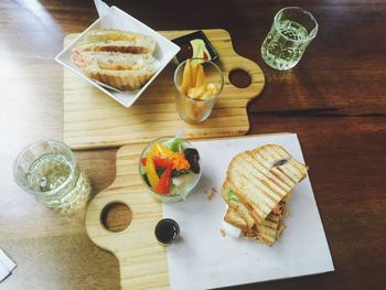 Close-up of food on table