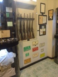 Information sign on glass