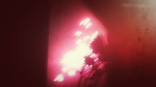 Illuminated lights at night